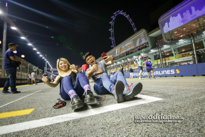 Jessica and Dennis at #RevUpSG Pit tour last night