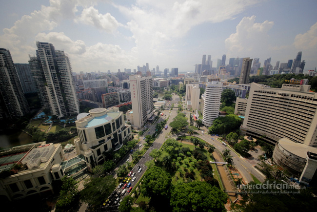 The view from the Executive Lounge at Holiday Inn Singapore Atrium