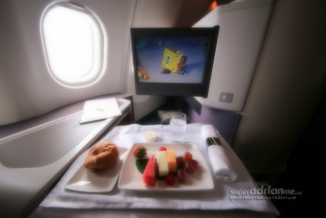 Dine on board Cathay Pacific Airways Business Class