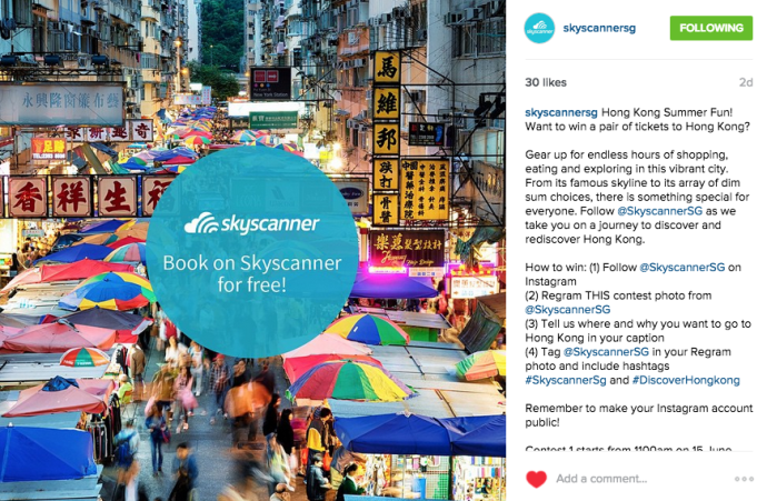 Skyscanner Hong Kong Summer Fun Instagram Contest