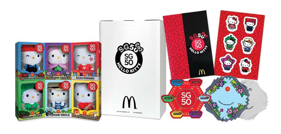 McDonald's SG50 Hello Kitty Plush Collectibles