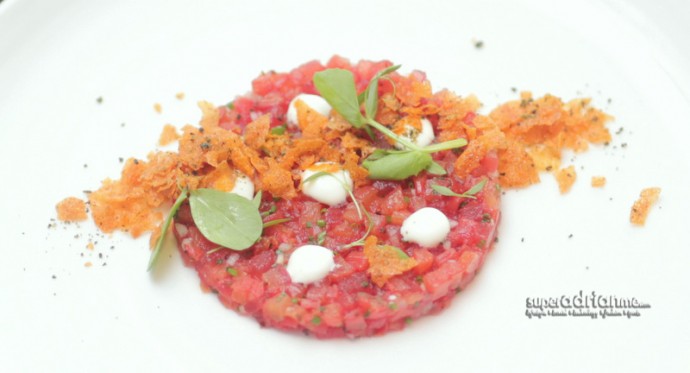 The Disgruntled Chef at The Club - Tomato and Watermelon Tartare