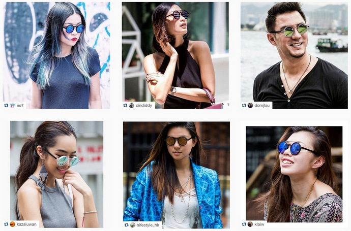 Shanghai Tang round-framed Chinese sunglasses 1