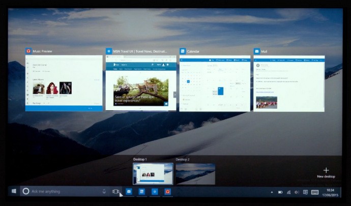 New Multiple Desktop feature on Windows 10