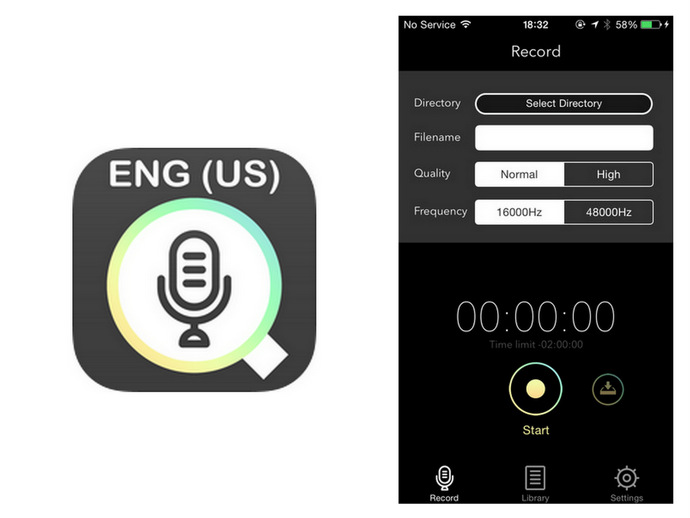 Best Voice Recorder App On iOS - English(US) Keyword Search Voice Recorder App