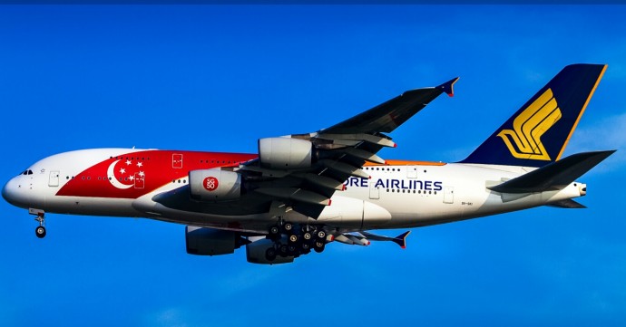 Singapore Airlines A380 in SG50 Livery