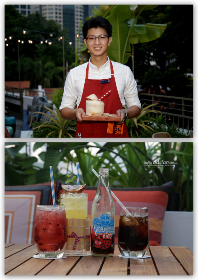 Cocktails and Imported Cola at Tiger's Milk on the rooftop of The Club