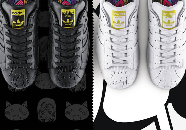adidas Originals Superstar Supershell Sculpted Collection.  Artwork by Mr. ©Mr./Kaikai Kiki Co., Ltd. All Rights Reserved.