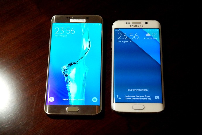 Samsung GALAXY S6 edge+ & S6 edge size comaprison