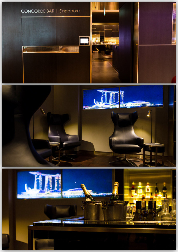 Concorde Lounge exclusively for British Airways First customers in the new British Airways Singapore Lounge.
