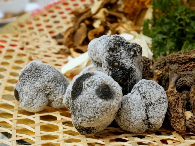 One of Chef Leung's premium ingredients include Black Truffles.