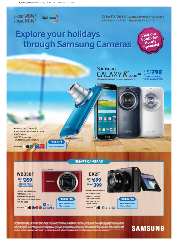 COMEX 2015 Samsung cameras flyers