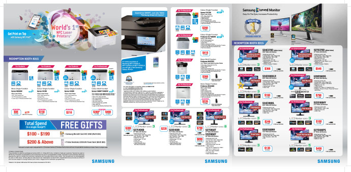 COMEX 2015 Samsung monitors, ssd, printers flyers