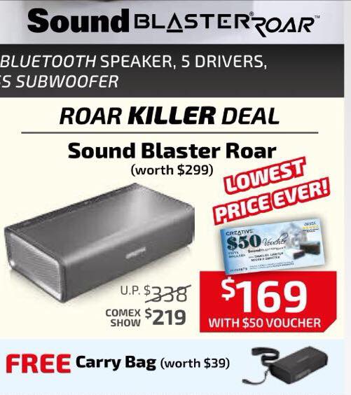 COMEX 2015 Creative flyers roar speakers headphones