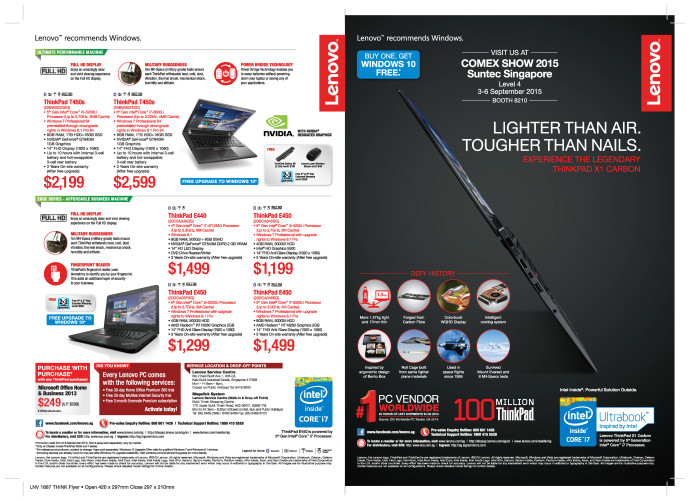 COMEX 2015 LENOVO YOGA laptops & desktops flyers