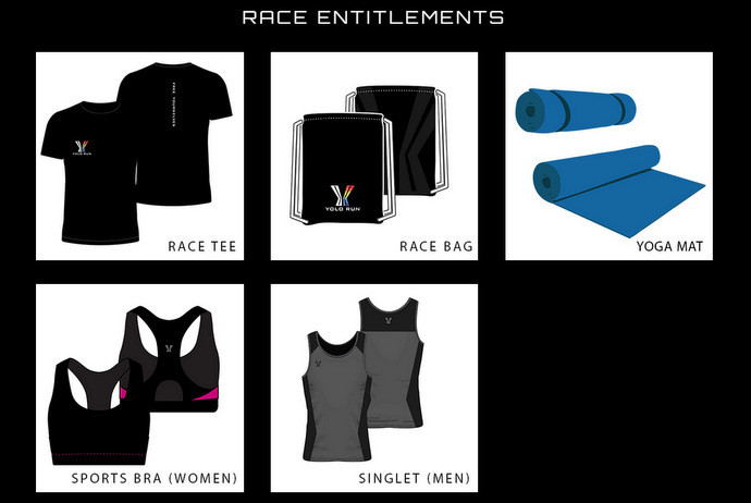 A finisher T-shirt along with a yoga mat will be part of the race entitlements to accompany the participants in the mass yoga session.