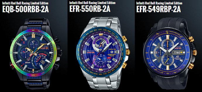 Casio EDIFICE Limited Edition INFINITI Red Bull Racing Watches