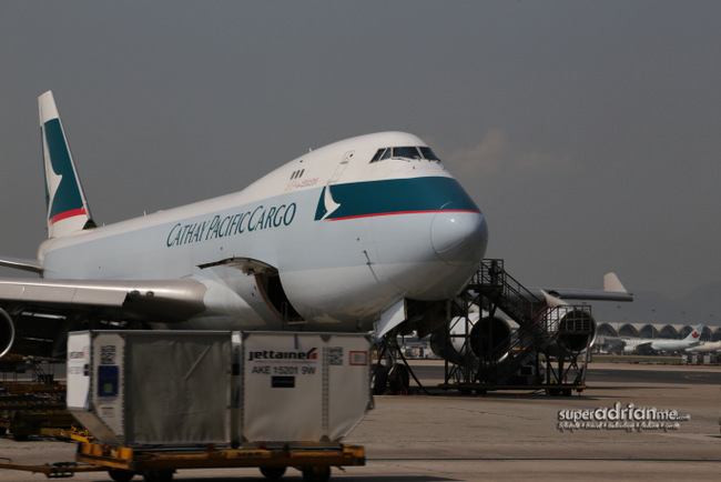 Cathay Pacific Airways Boeing 747 Cargo Airplane at HKIA