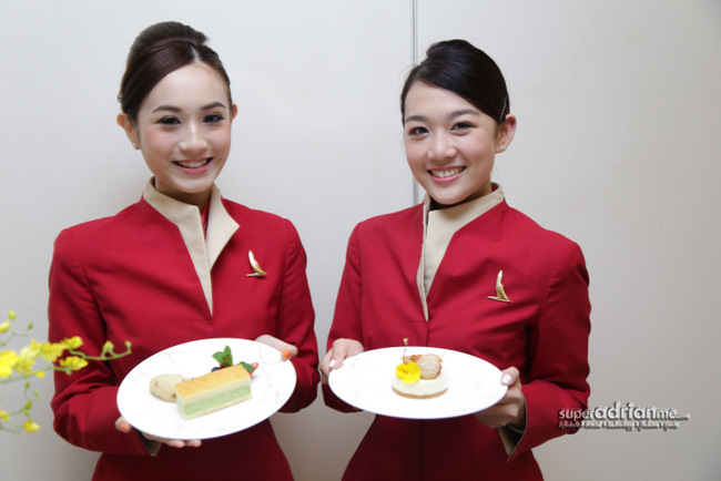 Cathay Pacific Airways Cabin Crew With Inflight Meals