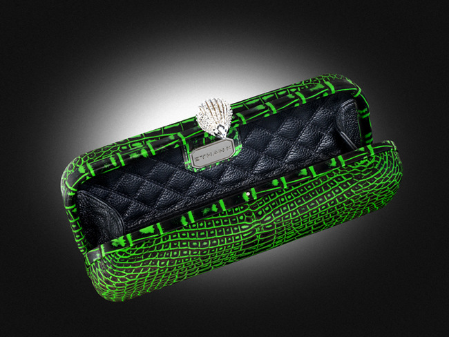 Minaudiere XL in Green Black Matte from the Ethan K For Bentley Capsule Collection.