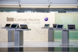 Cathay Pacific First Class Check In Counter in HKIA