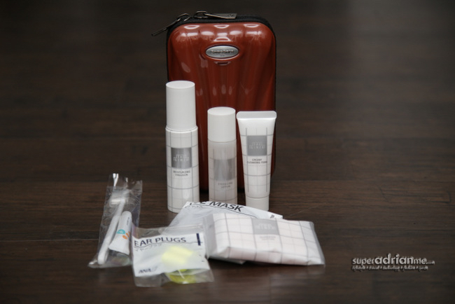 ANA First Class Amenity Kits 2015 Contents Stack