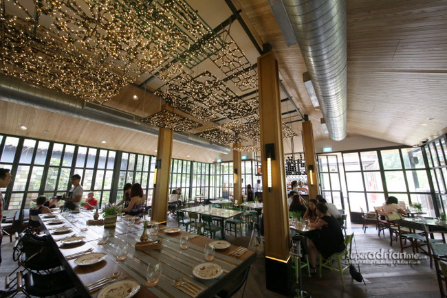 Indoor Dining area at Open Farm Community