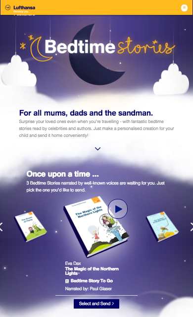 Bedtime stories with Lufthansa
