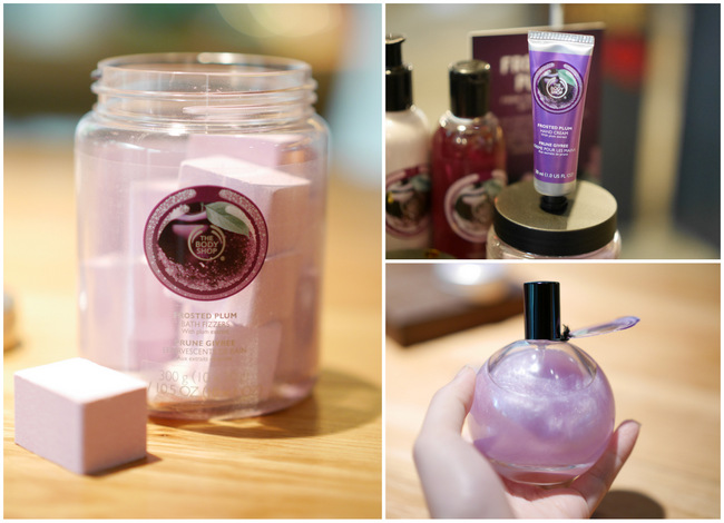 The Body Shop Frosted Plum series features the Bath Fizzers (S$39.90), Hand Cream (S$12.90) and Shimmer Mist (S$21.90).