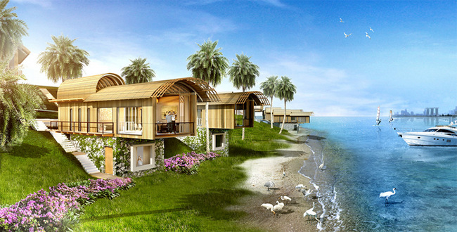 Artist impression of the Ocean Front Villa at Funtasy Island. Credits: Funtasy Island.