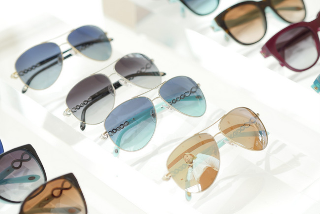 Luxottica unveils their newest collection of eyewear for S/S'15. Pictured here are shades from Tiffany and Co.