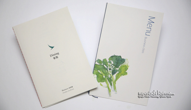 Cathay Pacific recently revamped the look and feel of their business class menus replacing the old ones on the right.