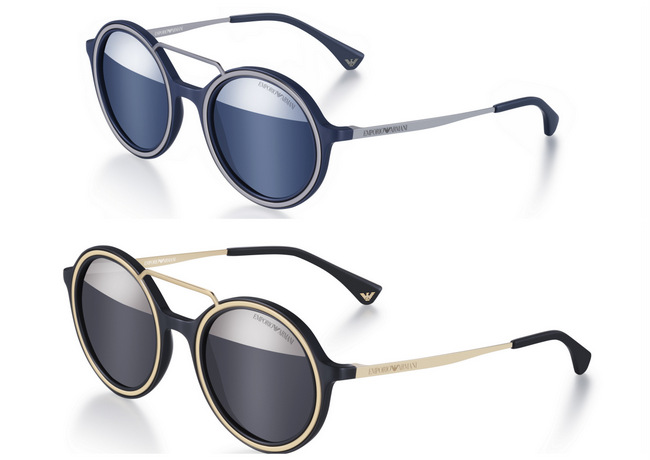 Emporio Armani EA4062 in Blue and Gunmetal Grey (Top) and Black and Gold (Bottom).