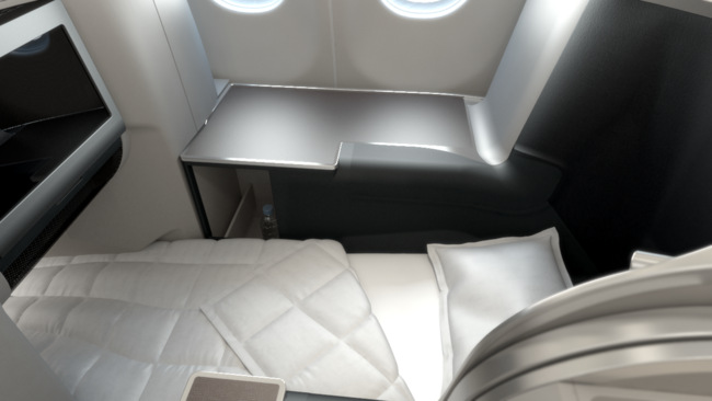 Malaysia Airlines A330 Business Class flat bed seats 