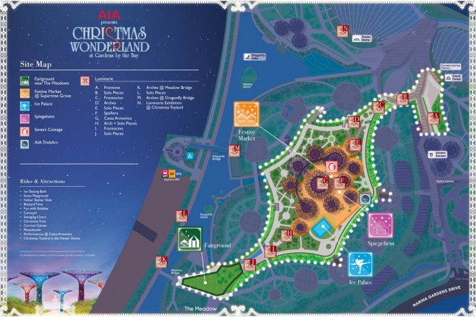 Gardens By The Bay Christmas Wonderland 2015 Site Map