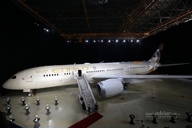 Etihad Airways first Boeing 787 Dreaminer A6-BLA