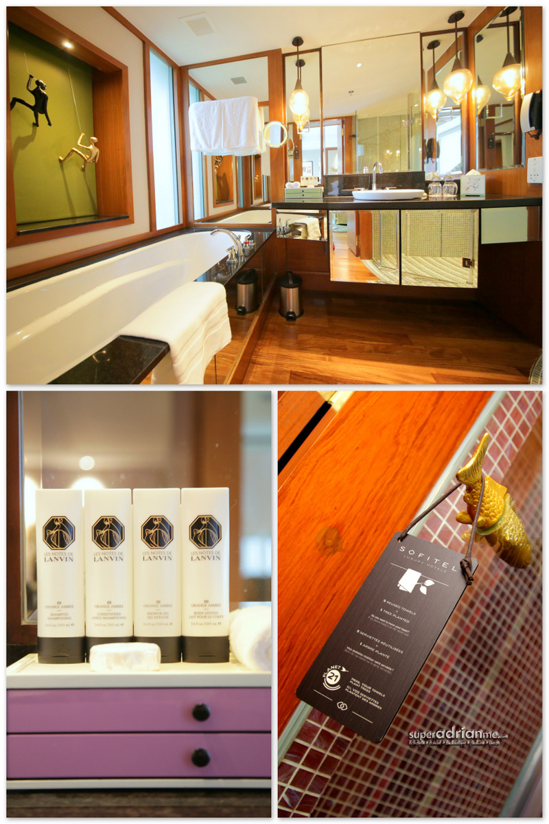 Luxurious bathrooms and amenities in Sofitel Singapore Sentosa Resort and Spa