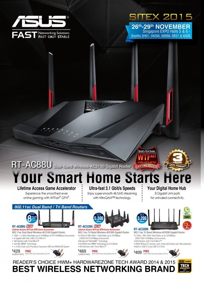 SITEX 2015: ASUS WiFi Router Flyers