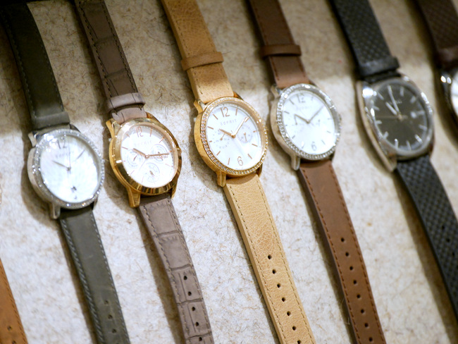 The flagship store boasts an wide selection of accessories including watches.