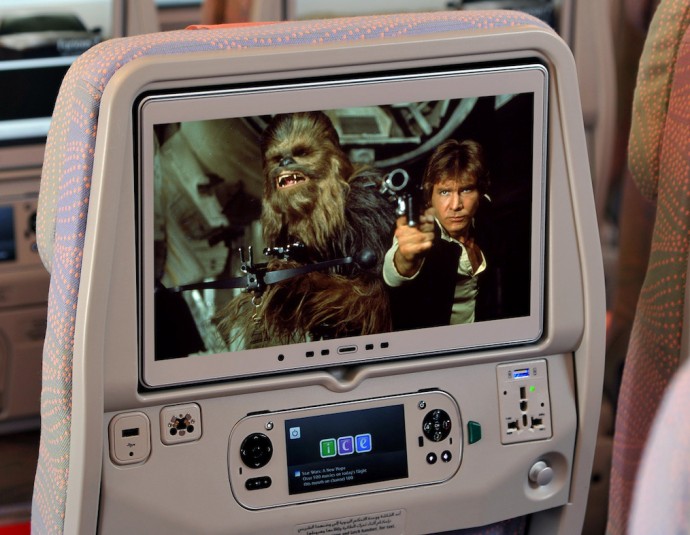Star Wars on Emirates ice In flight entertainment