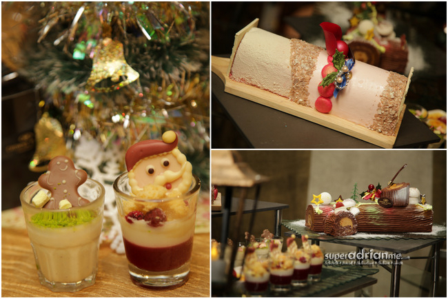 Desserts and Log Cakes from the Festive Buffet at Azur in the month of December 2015