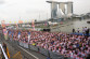 Participants of the Hello Kitty Run Singapore 2015 with the Iconic Marina Bay Sands and Art Science Museum in the background.