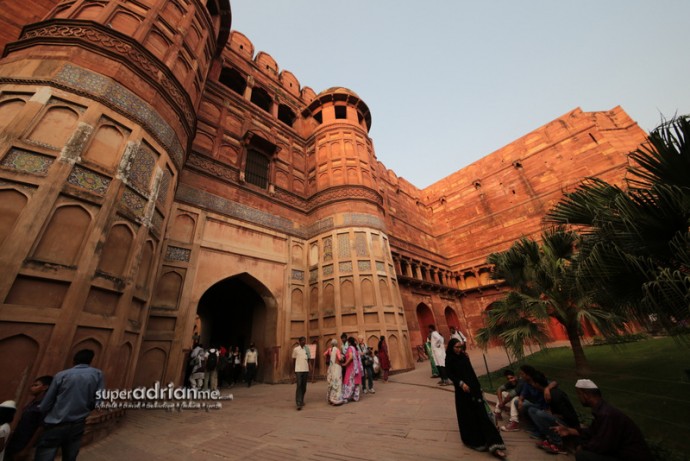 Entrance into Agra Fort in India