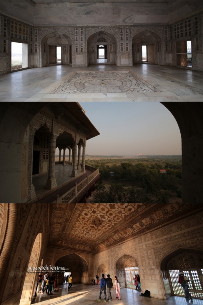 The splendid interior and exterior views inside Agra Fort, India