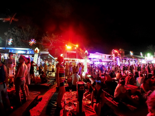 Ark Bar Party is held every night along the Koh Samui beach.