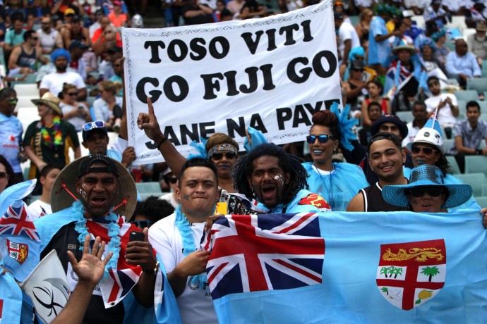 Fiji fans at the recent Sydney7s (World Rugby photo)