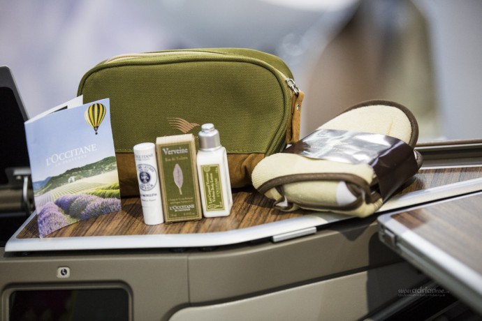 Garuda Indonesia New Business Class amenity kits from L'occitane