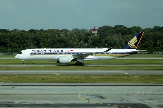 Aviation - Singapore Airlines' First Airbus A350-900 aircraft Lands at Changi Airport