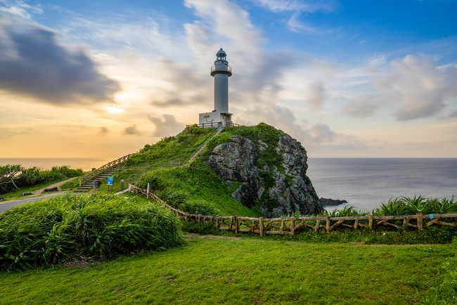 Lighthouse Sunset at Ishigaki island of Okinawa Japan