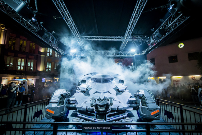 Batman v Superman: Dawn of Justice Batmobile replica at Clarke Quay